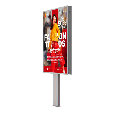 Facile installazione impermeabile IP65 p6 8000nits sistema in acciaio 4G pubblicitario all'aperto cartellone a LED con HDMl