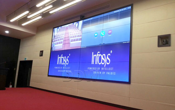 La video incastonatura senza cuciture curva a 55 pollici di alta risoluzione 3.5mm del LG 1920x1080 della parete ha curvato la TV 500nits DDW-LW550HN11