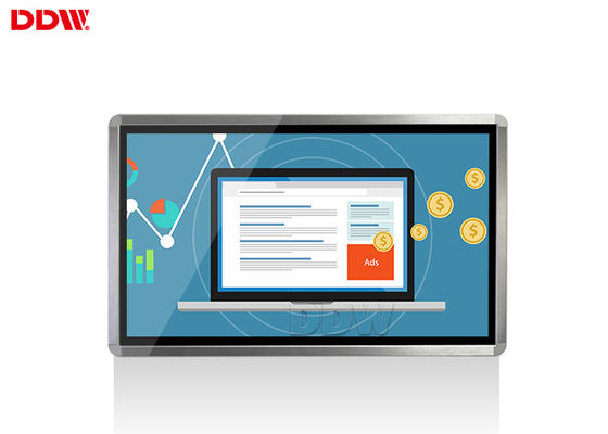 Totem fissato al muro a 32 pollici dell'esposizione di pubblicità/multi schermo attivabile al tatto orizzontale del punto