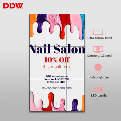 Incastonatura ultra stretta a 46 pollici 700nits della video parete commerciale 1.7mm del supermercato