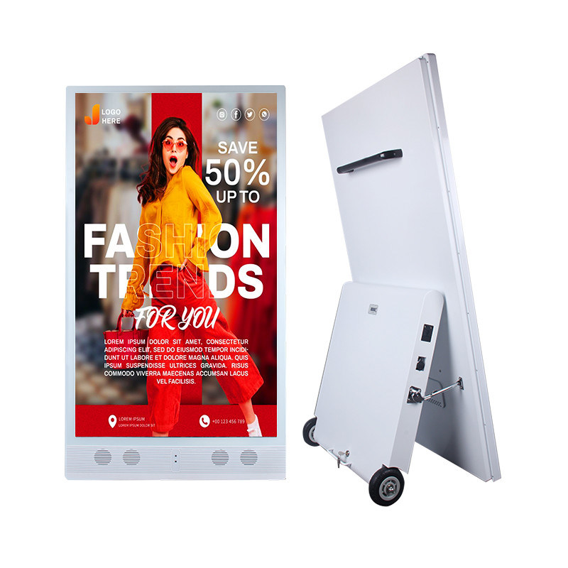 55 pollici Outdoor Digital Signage Batteria portatile e schermi LCD per campagne pubblicitarie all'aperto