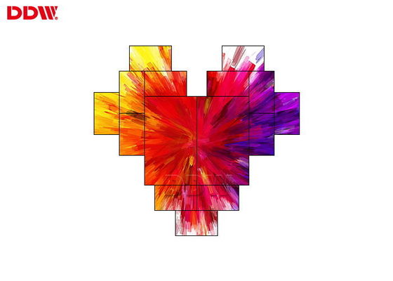 Il cuore modella la parete del video del mosaico/parete incastonatura stretta eccellente interattiva di tocco la video